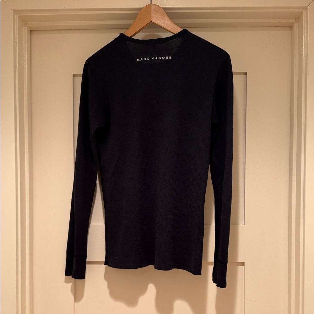 Vintage Marc Jacobs Black Long Sleeve Tee Mens M Made in USA Minimalist - Picture 6 of 6